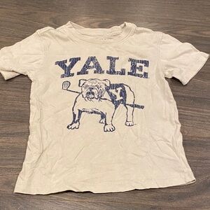Yale Graphic Tee in Cream size 4/5 12:13